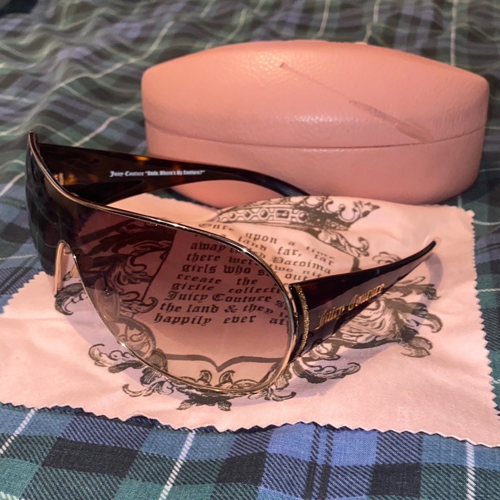 Juicy Couture Brown Sunglasses with Gold and sparkly Accents